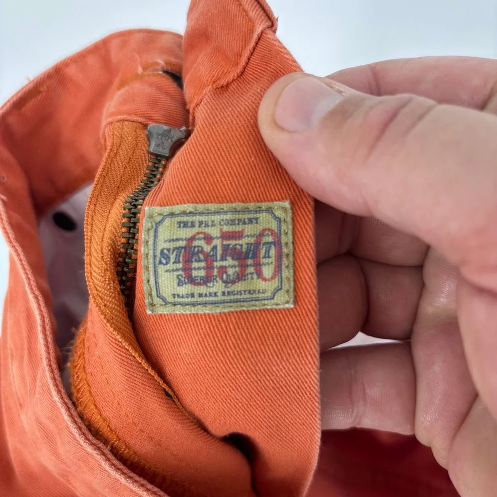 Vintage Polo Country Ralph Lauren 650 Straight 5 Pocket Pants Mens‎ 34/30 Orange